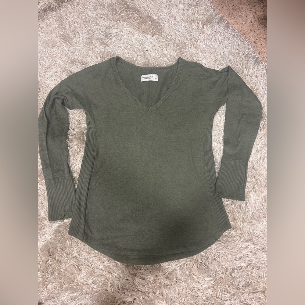 Abercrombie Long Sleeve Hunter Green Top